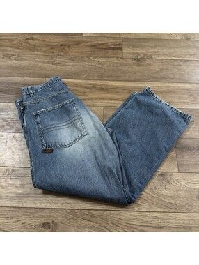 Vtg Plugg Co Baggy Skate Jeans Men 34x32 Blue Y2K Denim